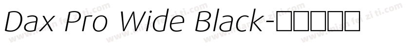 Dax Pro Wide Black字体转换